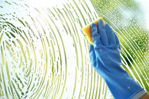 Professional after builders cleaning in an empty property with dust removal