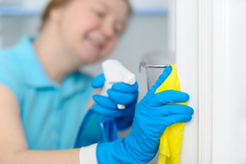 Professional Battersea cleaners working in a modern London home