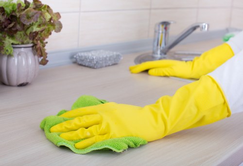 Sanitized shared surfaces highlighting the importance of regular cleaning