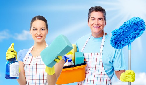 Commercial janitorial service for a busy facility