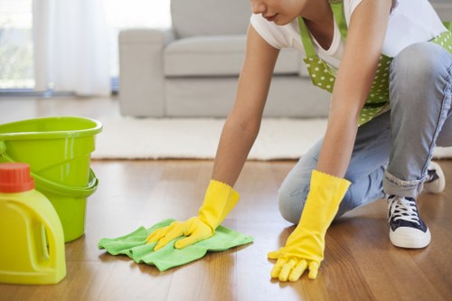 Vacuuming and floor care during a move out cleaning service